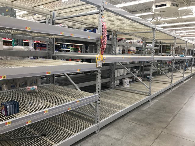 Walmart empty shelves
